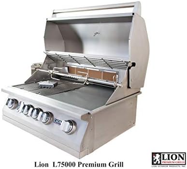 Lion Premium Grills 32-Inch Liquid Propane Grill L75000 with Lion Single Side Burner and Eco Friendly Lion Refrigerator with 5 in 1 BBQ Tool Set Best of Backyard Gourmet Package Deal
