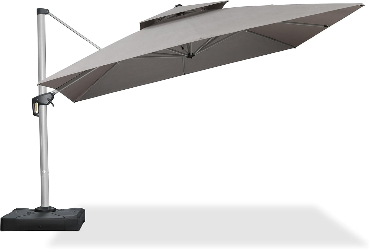 PURPLE LEAF 10ft Patio Umbrella Outdoor Square Large Cantilever Windproof Offset and Heavy Duty Sun Umbrella for Garden Deck Pool, Beige