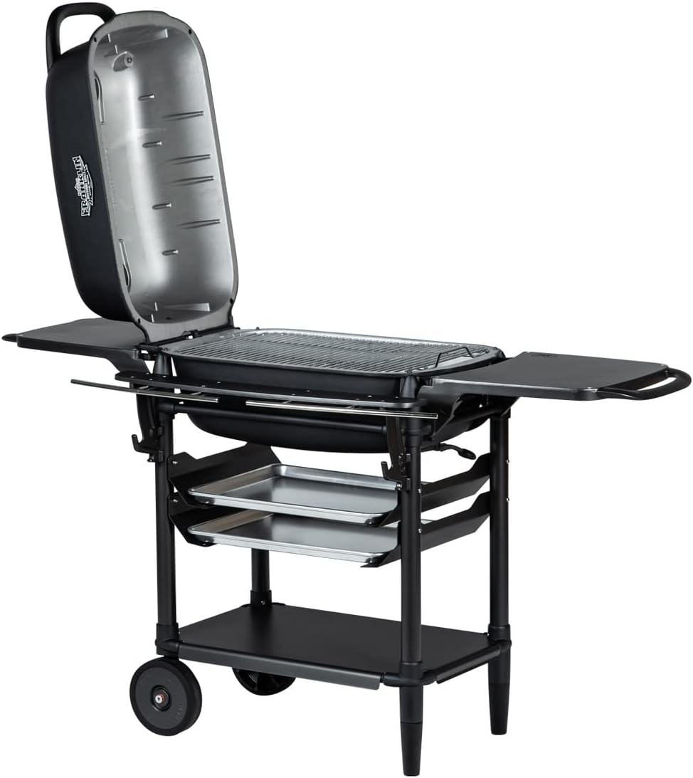 PK Grills Portable Charcoal Grill and Smoker, Aluminum Outdoor BBQ Grill, Portable Grill for Camping, Backyard Grilling, Park, Tailgating, New Original PK Aaron Franklin Addition, Coal