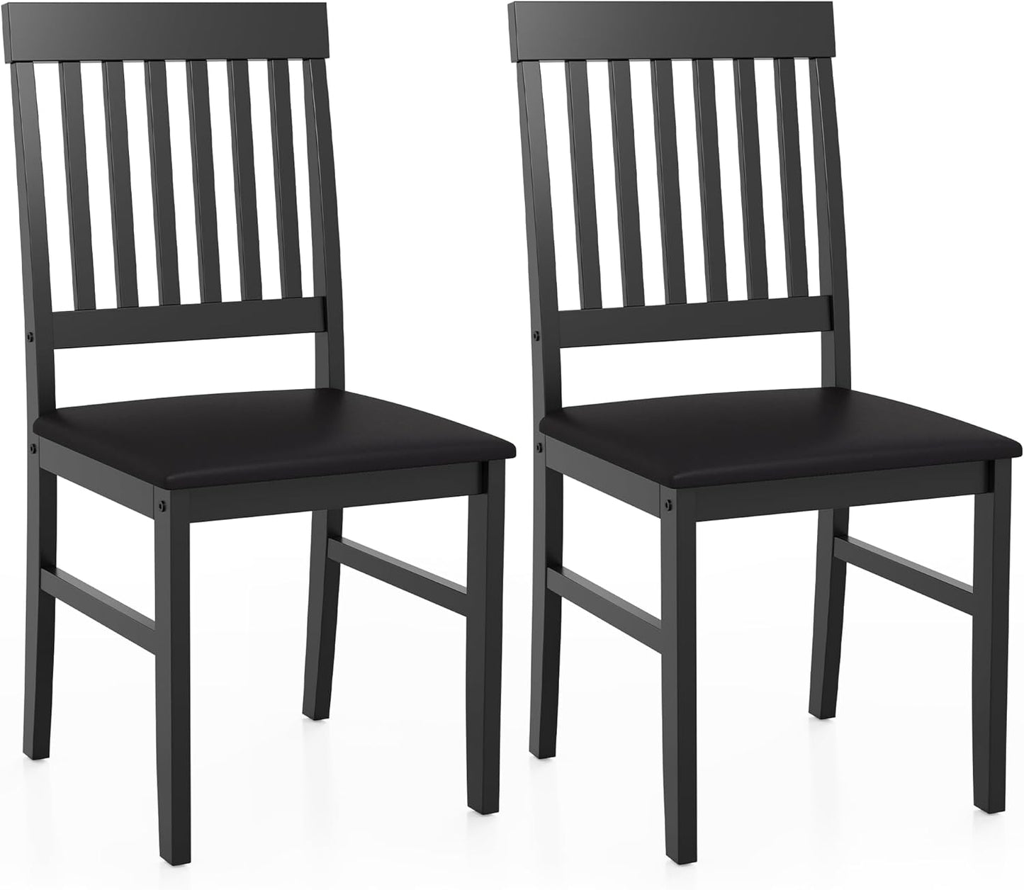 Dining Table Set for 6, Solid Wood Set, Farmhouse Rectangular Kitchen Table and 6 Chairs, 7-Piece Dinette Table Set for Dining Room, Living Room, Home Office, Terrace, Courtyard, Brown