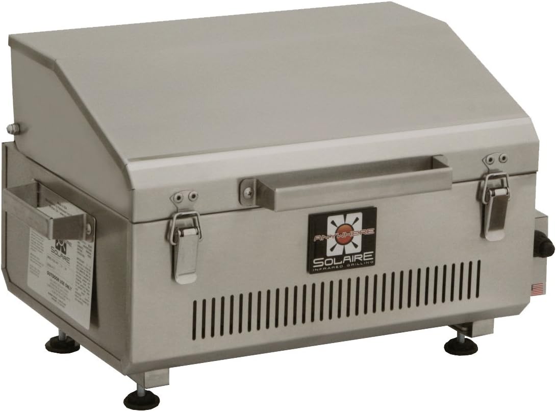 Solaire SOL-IR17BWR Anywhere Portable Infrared Warming Rack Gas Grill, Stainless Steel