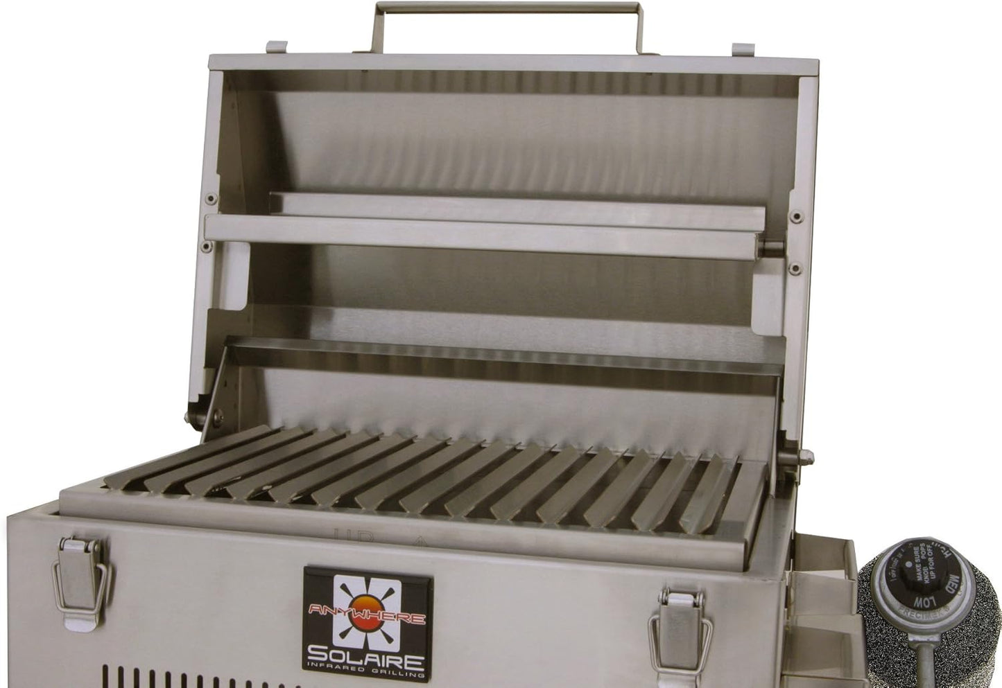 Solaire SOL-IR17BWR Anywhere Portable Infrared Warming Rack Gas Grill, Stainless Steel