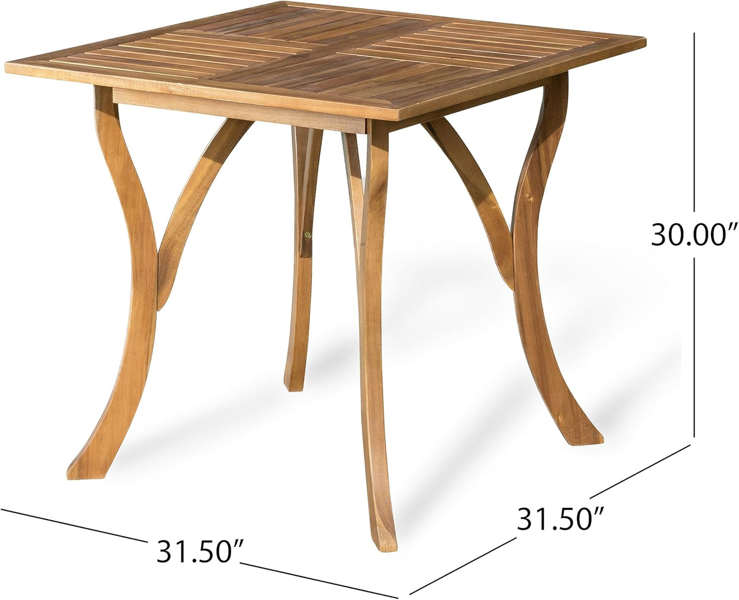 Christopher Knight Home Hermosa Acacia Wood Dining Set, 5-Pcs Set, Teak Finish